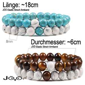 Ces bracelets unisexes cool de JÖÖ.ch sont à double rangée et en perles naturelles de pierre de lave