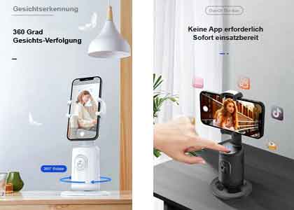 Gewerbe & Handel :: Livestyle & Trendprodukte :: Gadgets :: Handyhalterung  mit intelligenter Gesichtsverfolgung Mod.:Ki-23